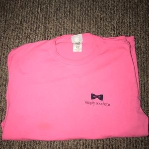 Simply Southern- pink long sleeve (Lobster)